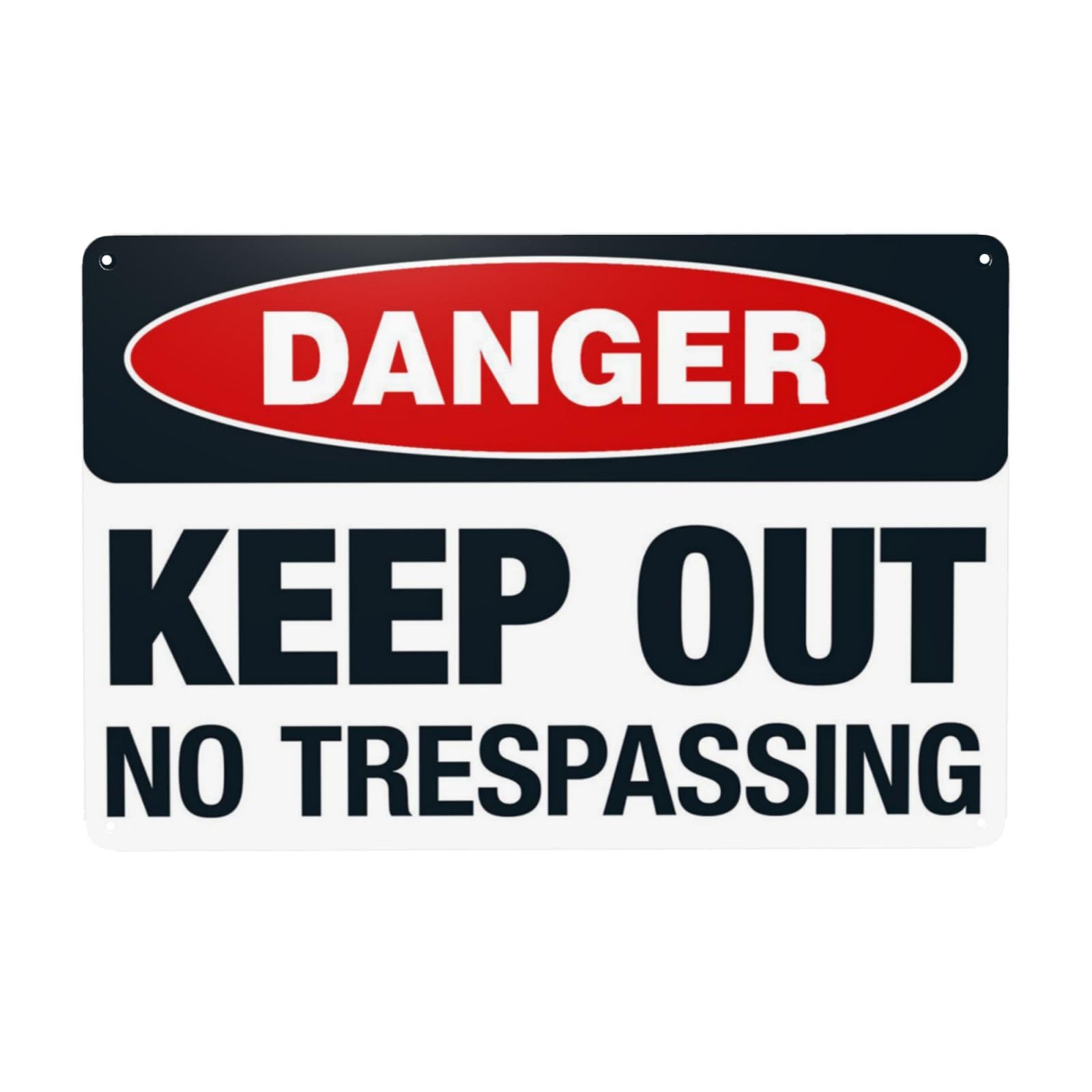 Danger Keep Out No Trespassing Restricted Area Sign 12x8 Inch