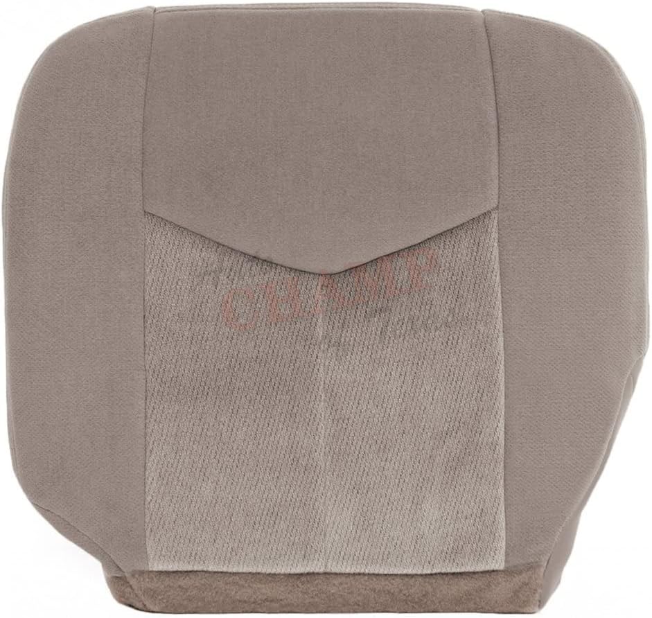 Compatible with 2003-2006 GMC Yukon/Yukon XL 1500 2500 SLE SLT - Driver Side Bottom Cloth Seat Cover, Medium Neutral Tan