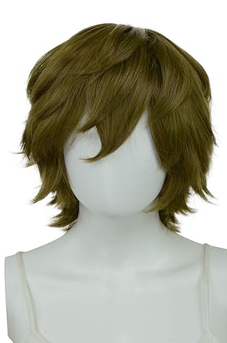 EpicCosplay Apollo Peluca Shaggy para Spiking (Matcha Brown)