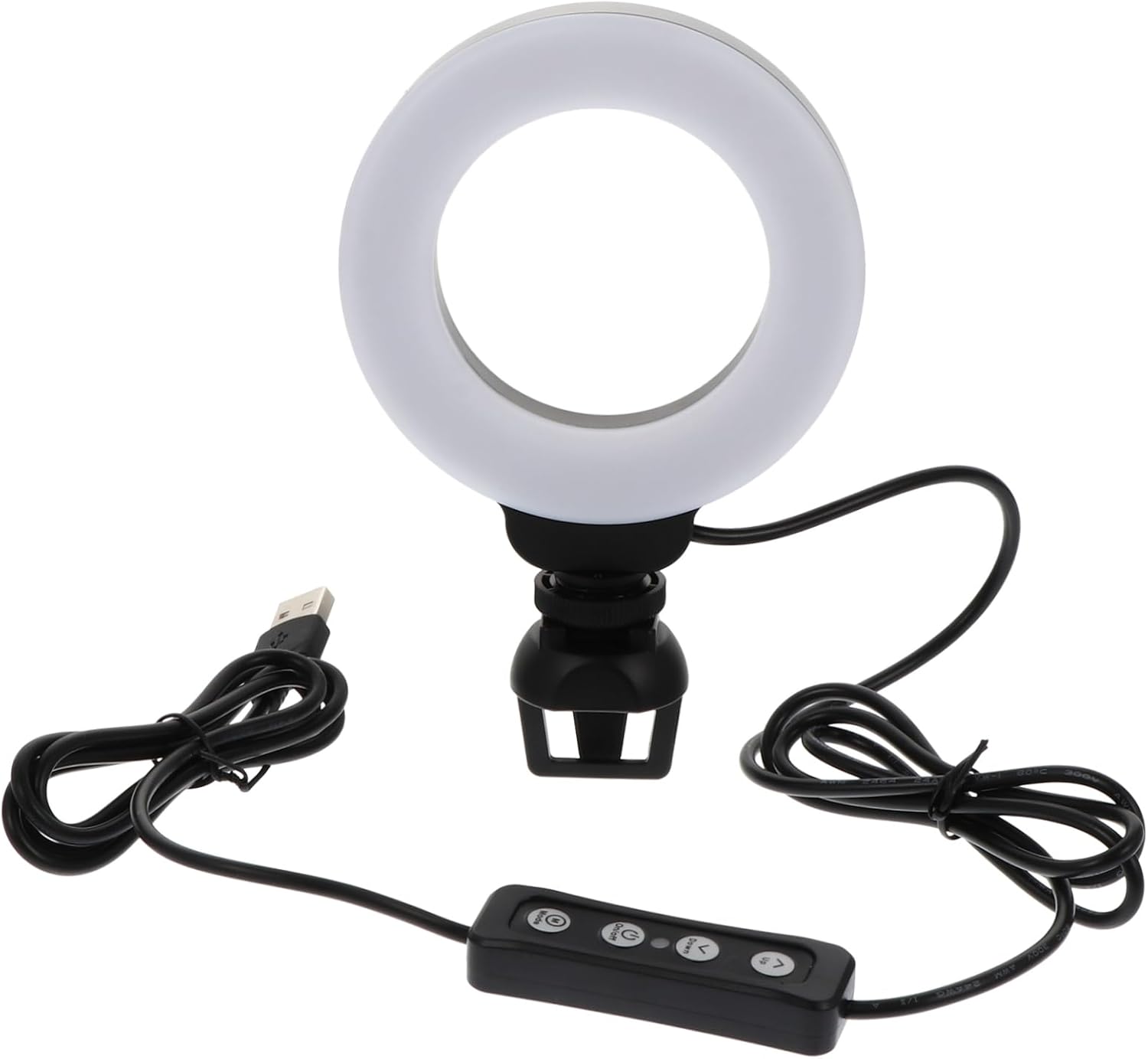 Hemoton 2pcs Adjustable Led Ring Light for Video Conferencing and Photography Portable Webcam Light Clip for Remote Work Streaming and Interviews