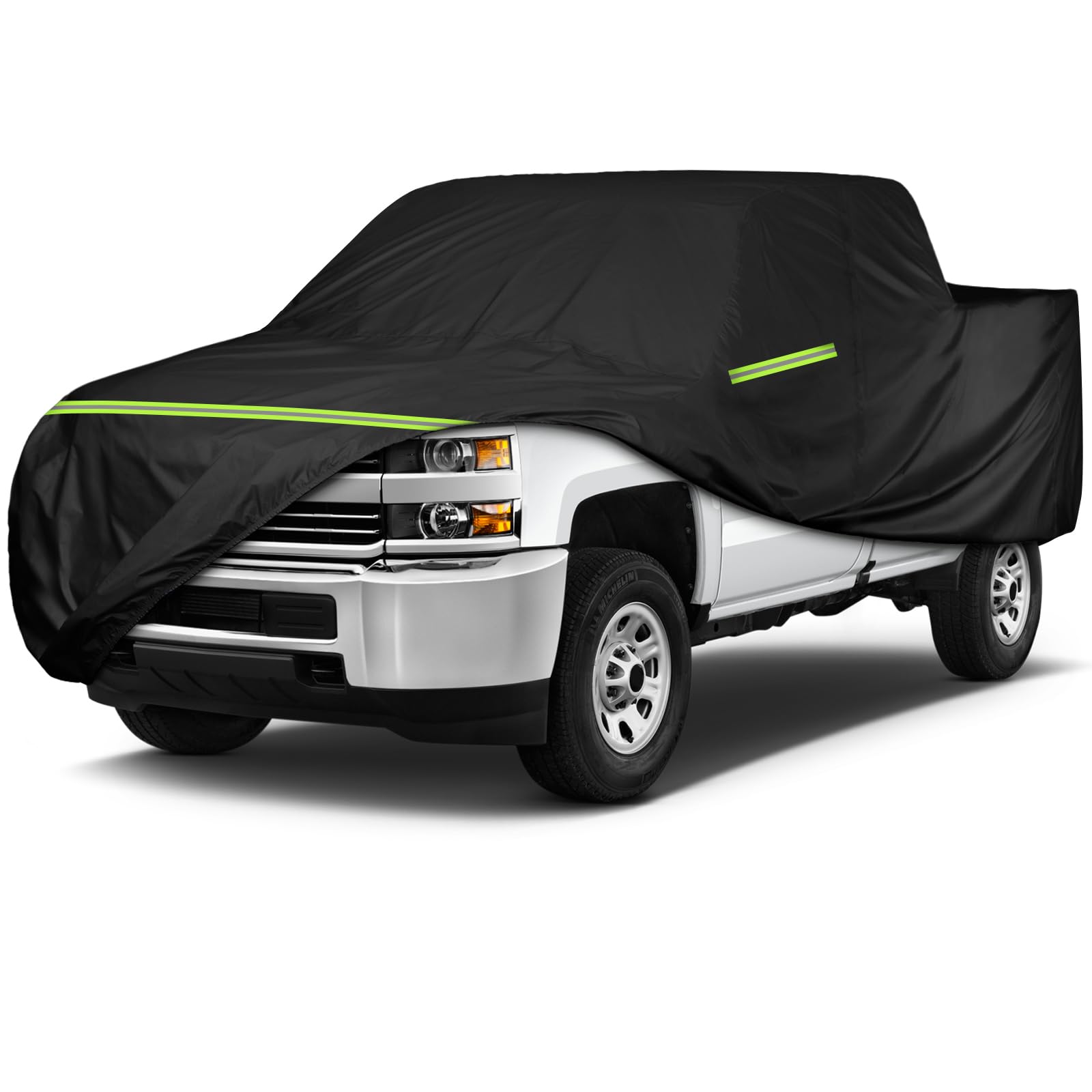 for Silverado 2500 3500 HD Crew cab Short Bed 6.6ft Truck Cover, Light Shell Outdoor Car Covers with Zipper Windproof Heavy Duty Protection for 2000-2022 Chevy Silverado 2500 è0HD (UP to 250''L)