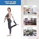 Serveuttam Yoga Leg Strech Belt - Premium Leg Streching Strap for Begniner and Adavacne | Plantar Stretch Band | Foot Ankle Joint Correct Belt (Black) gallery image