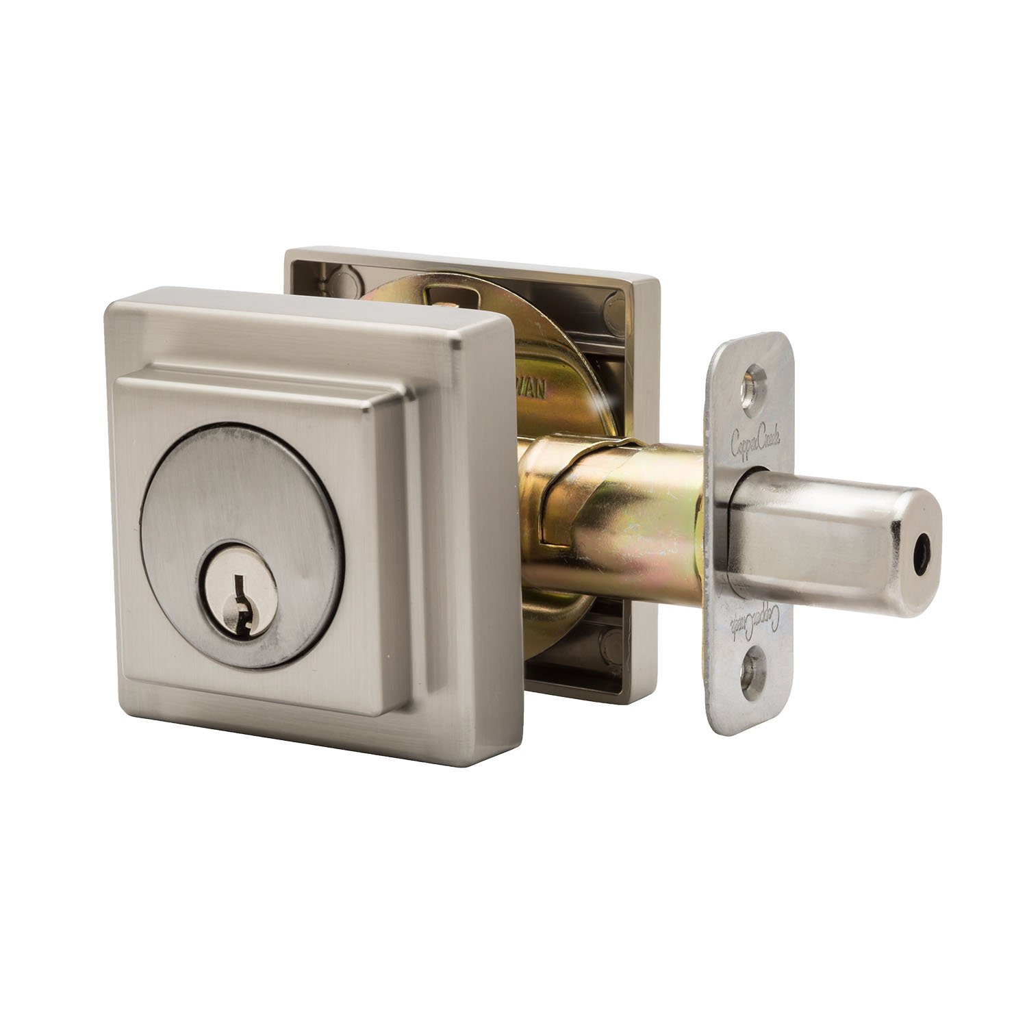 Cylindre monobloc Copper Creek DBR2410PS double cylindre carré inox satiné