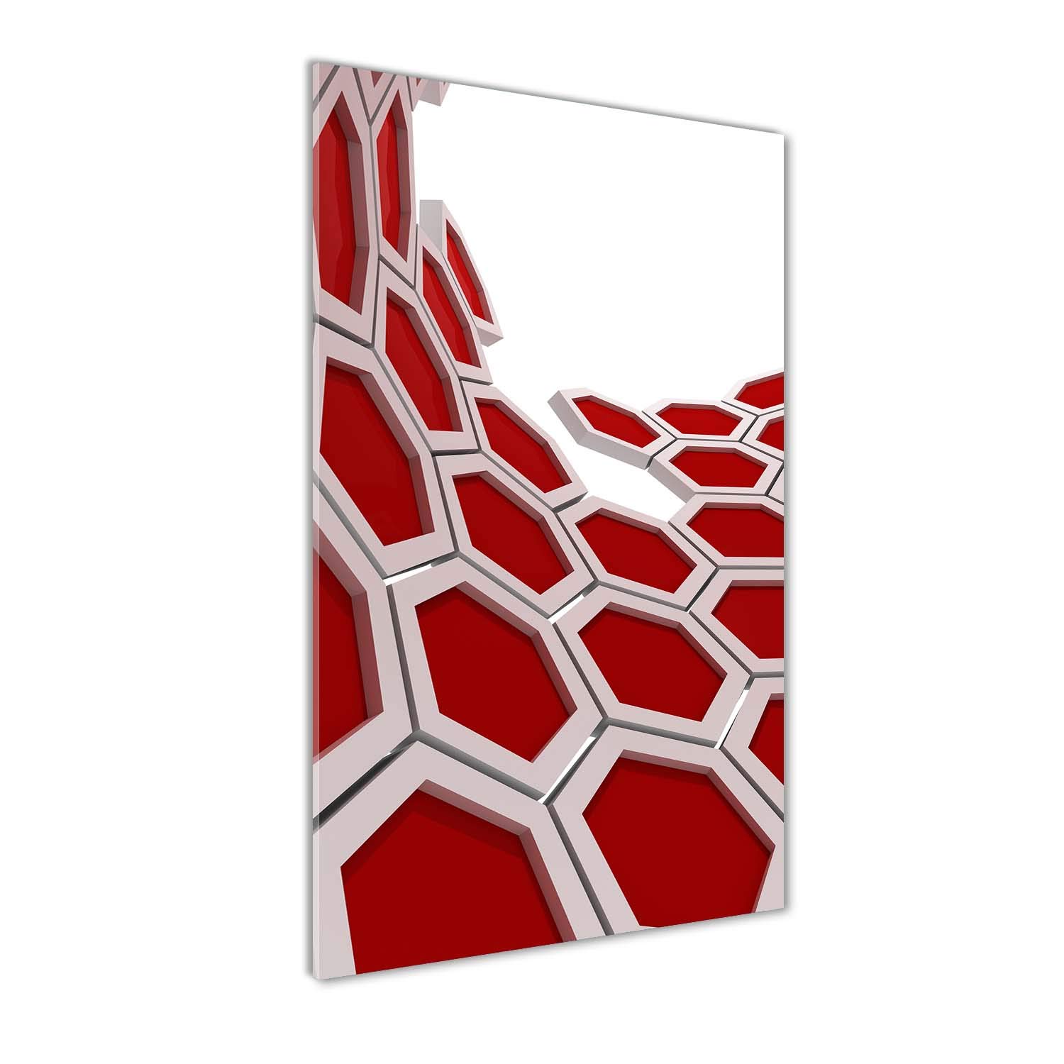 Peinture sur verre trempé 70x140 cm art moderne abstraction 3D