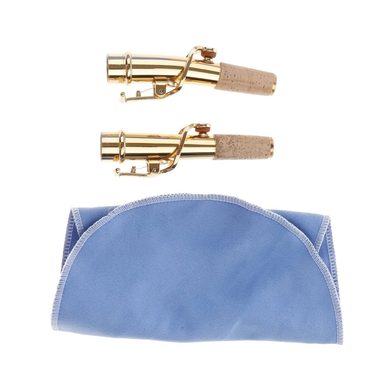 Cuello De Saxofón Lacado En Oro Limpieza De Paño De Pulido Corcho Adecuado para BB Saxophone Saxofón Accesorios Piezas saxofón