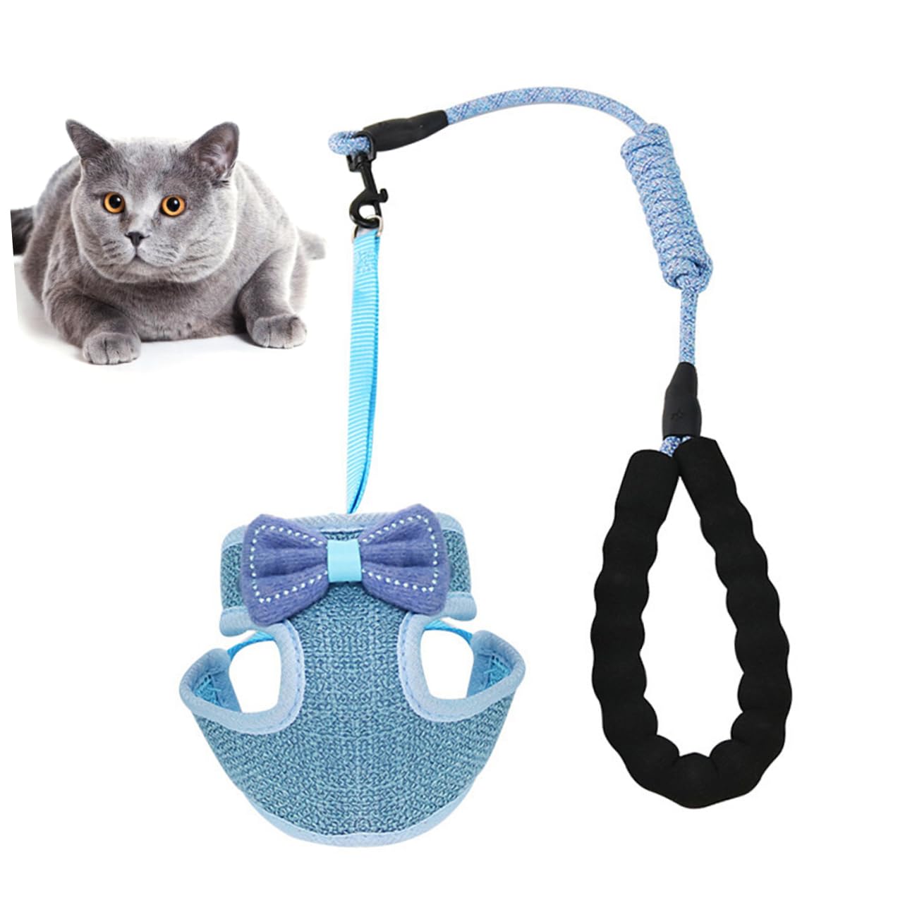 3 Pezzi Di Gilet Alla Moda Con Fiocco Per Gatti Facile Da Indossare E Leggero Per Gatti (2 5 Kg-10 Kg)