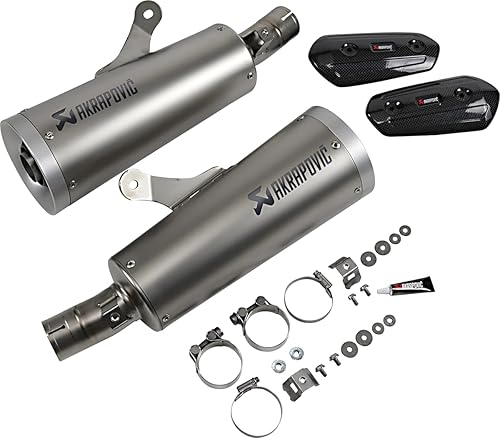 Miniatura 2 de Akrapovic - Escape sin cordones, cónico (homologadotitanio) compatible con YAMAHA VMX17 09-18