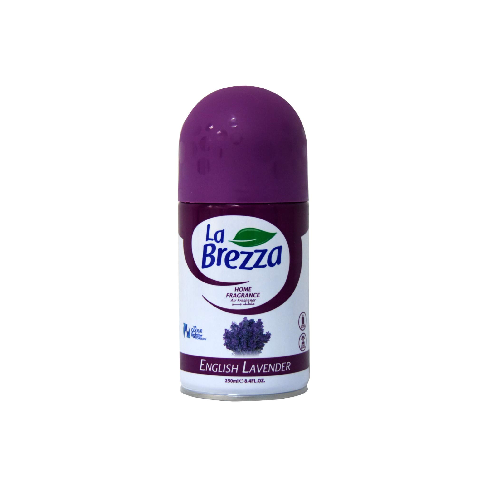La BrezzaRefill Spray Home Fragrance Air Freshener With Odour Fighter Technology 250Ml, 8.4Fl.Oz.(English Lavender)