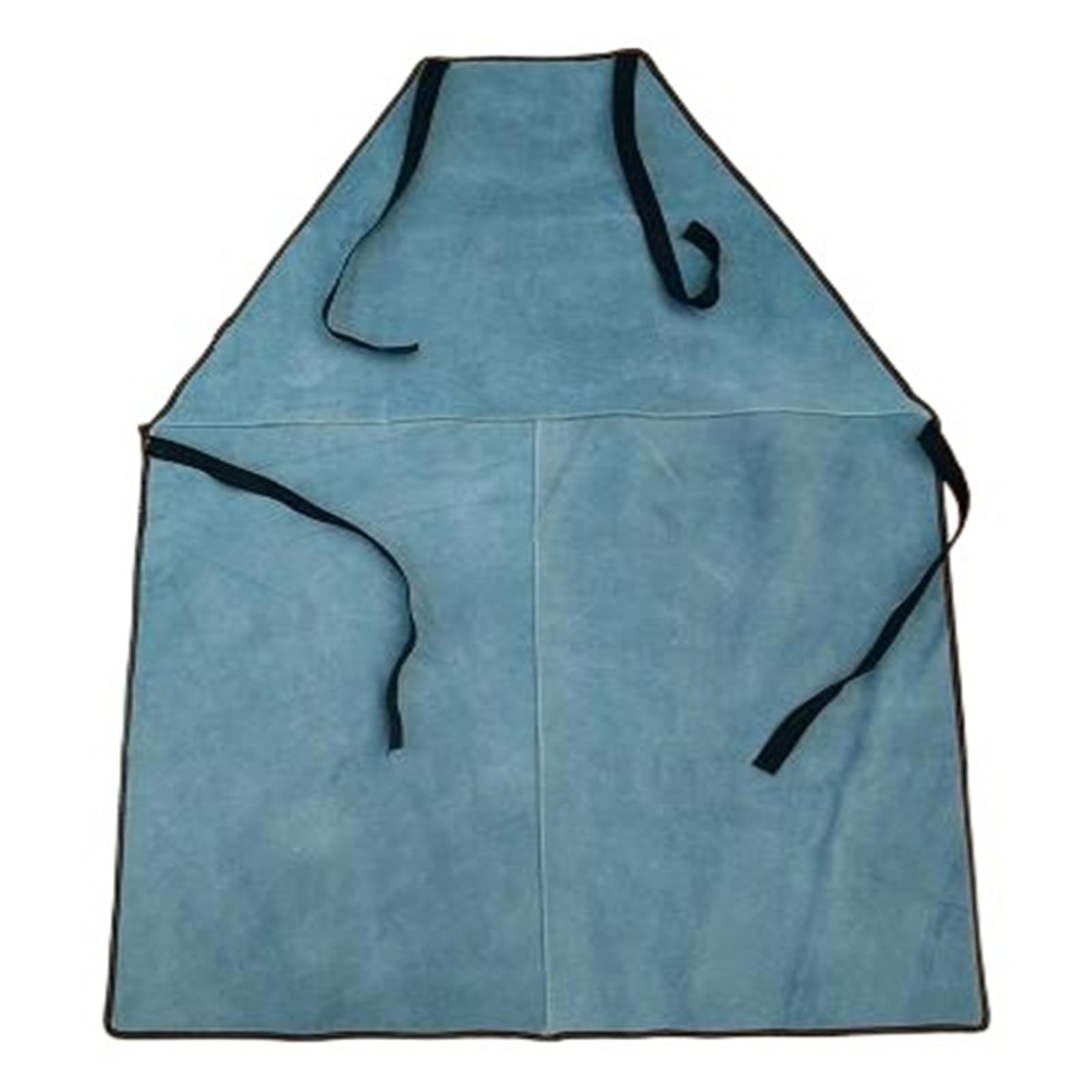 Edede Blu Welding Apron, Cow Suede Leather Welding Apron Safety Bib Heat Resistant Fireproof Labor Protective Clothing(Blu)