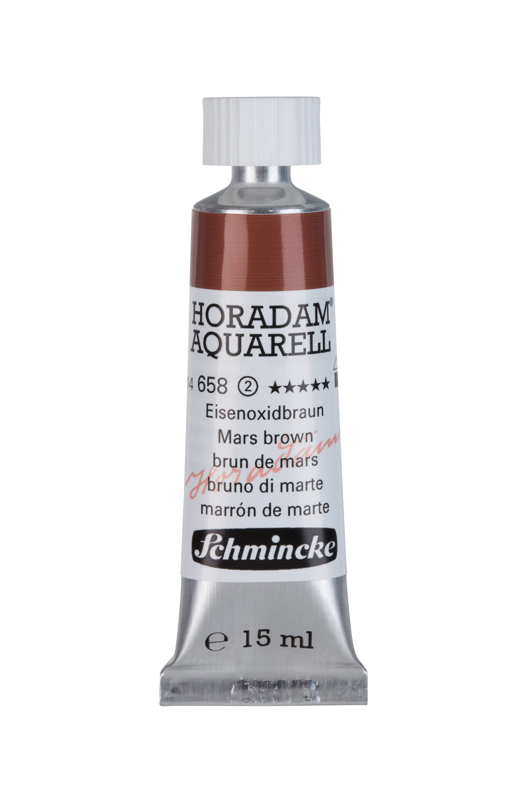 Schmincke - HORADAM® AQUARELL - finest artists' watercolours, 658 Mars Brown, 14 658 006, 15 ml tube — image 1