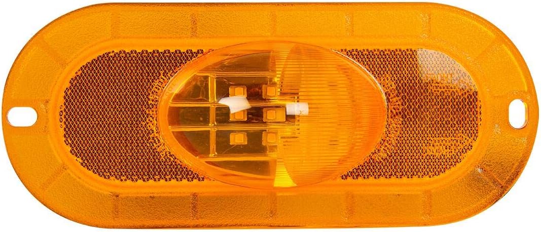 GG Grand General 79998 Oval Amber/Amber Side Marker Turn 9 LED Light with Reflex Lens