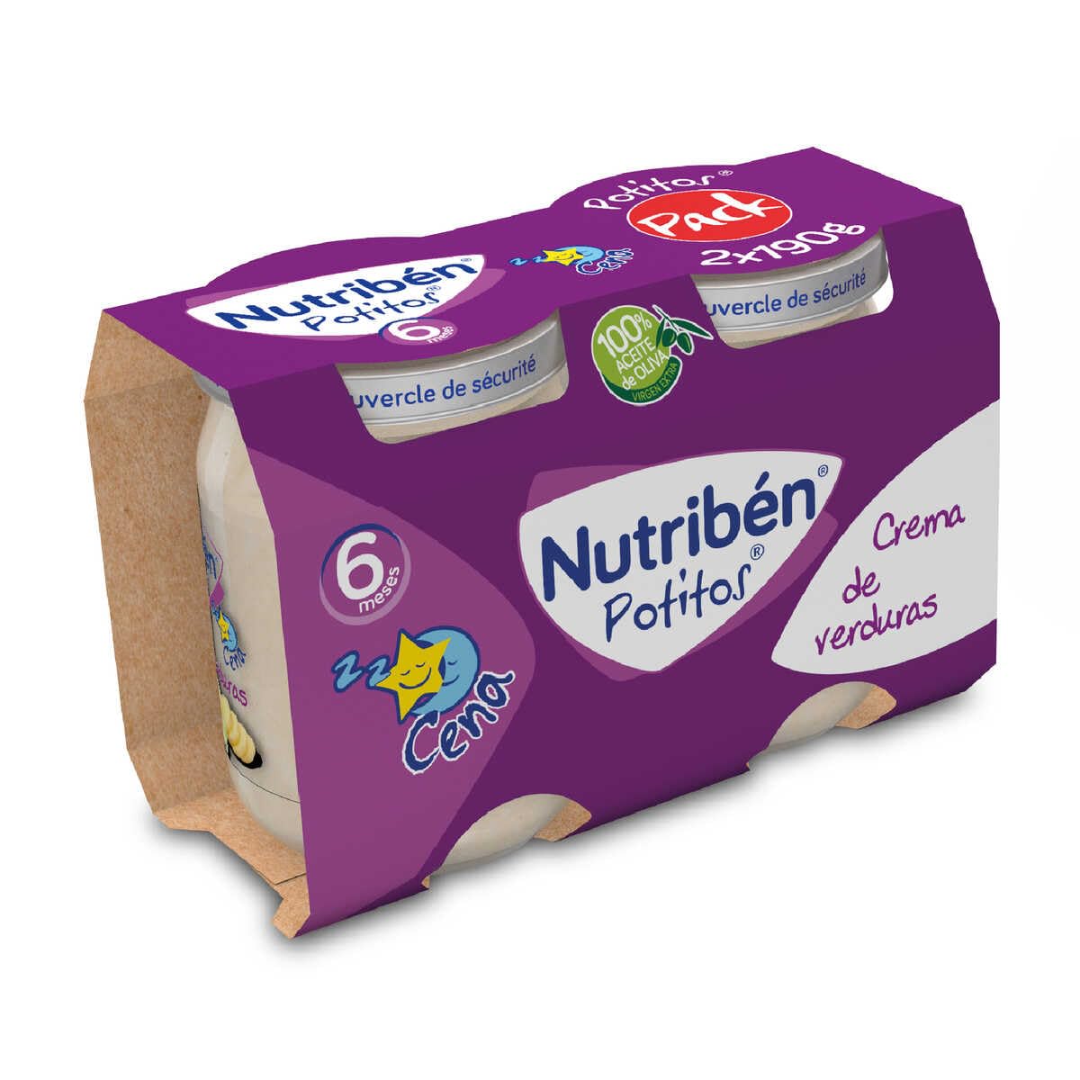 Nutribén Potitos Crema De Verduras Desde Los 6 Meses Bipack 2X 190gr