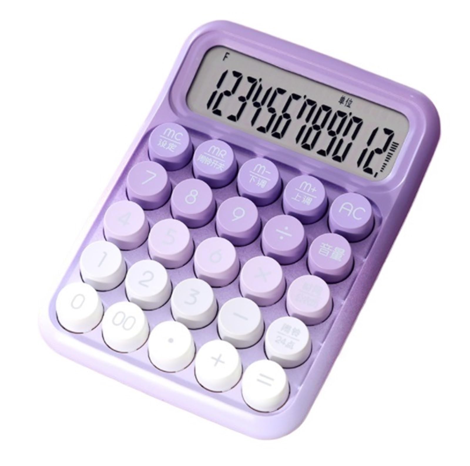 Kalkulatory Kalkulator, Wielofunkcyjna Klawiatura Mechaniczna Z Wyświetlaczem 12-cyfrowym, Przeznaczona Do Użytku Biurowego Przybory Szkolne(Purple)