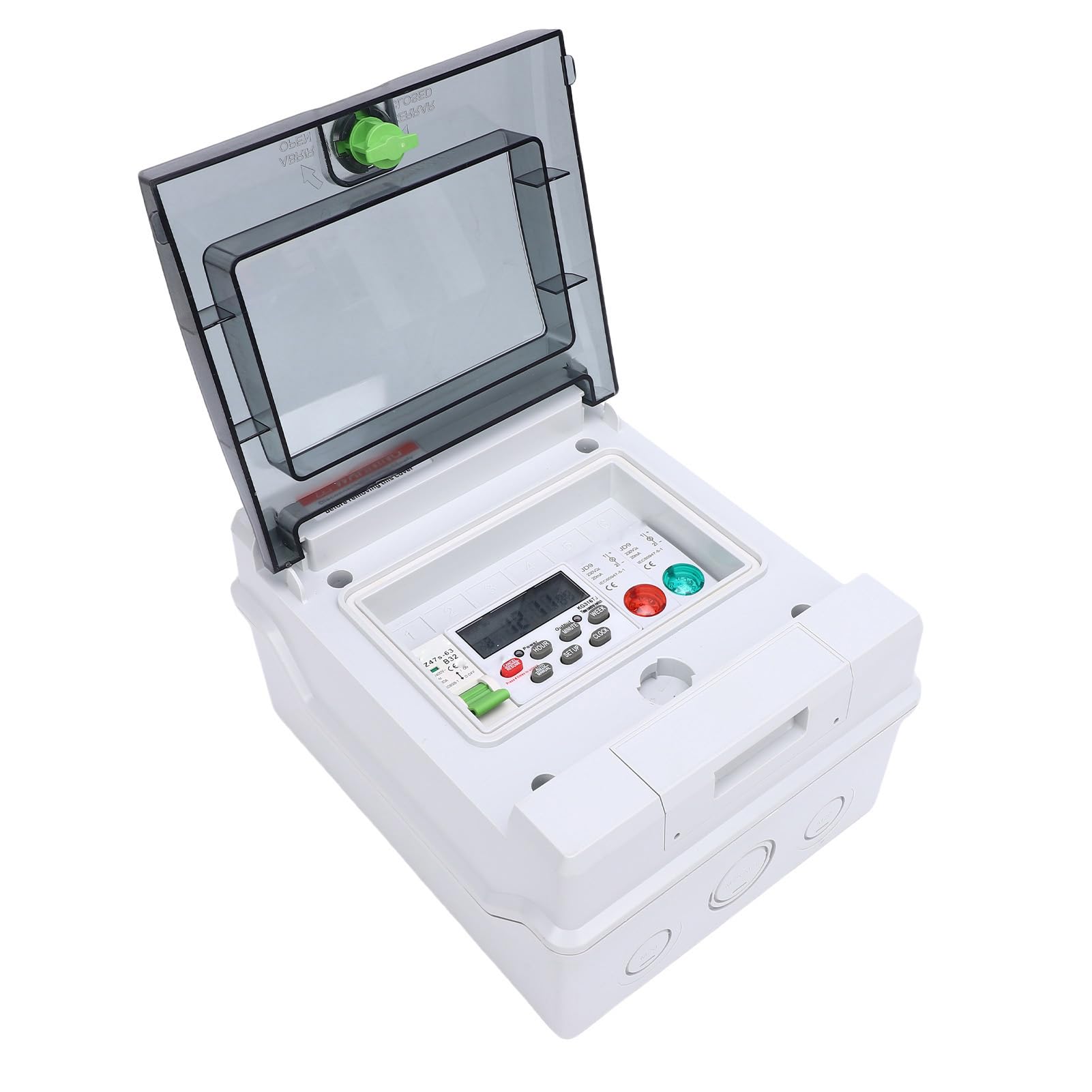 Zewnętrzna wodoodporna skrzynka rozdzielcza, 32A elektryczny timer, programowalny zegar cyfrowy do pompy oświetlenia ulicznego