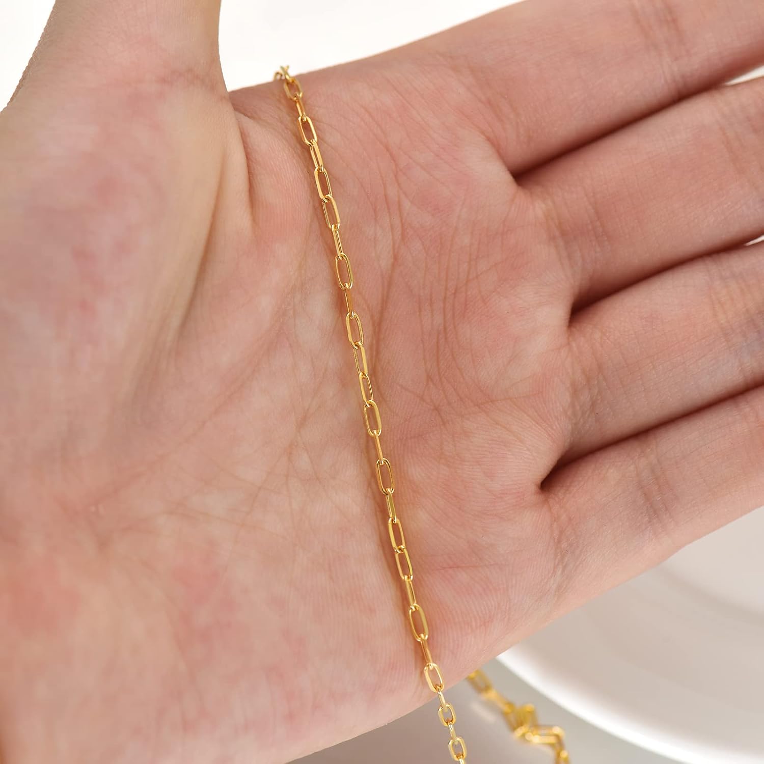 14k Yellow Gold Cuban Link Curb Chain - 0.8mm-2.6mm, Durable Strong Real Gold Necklace