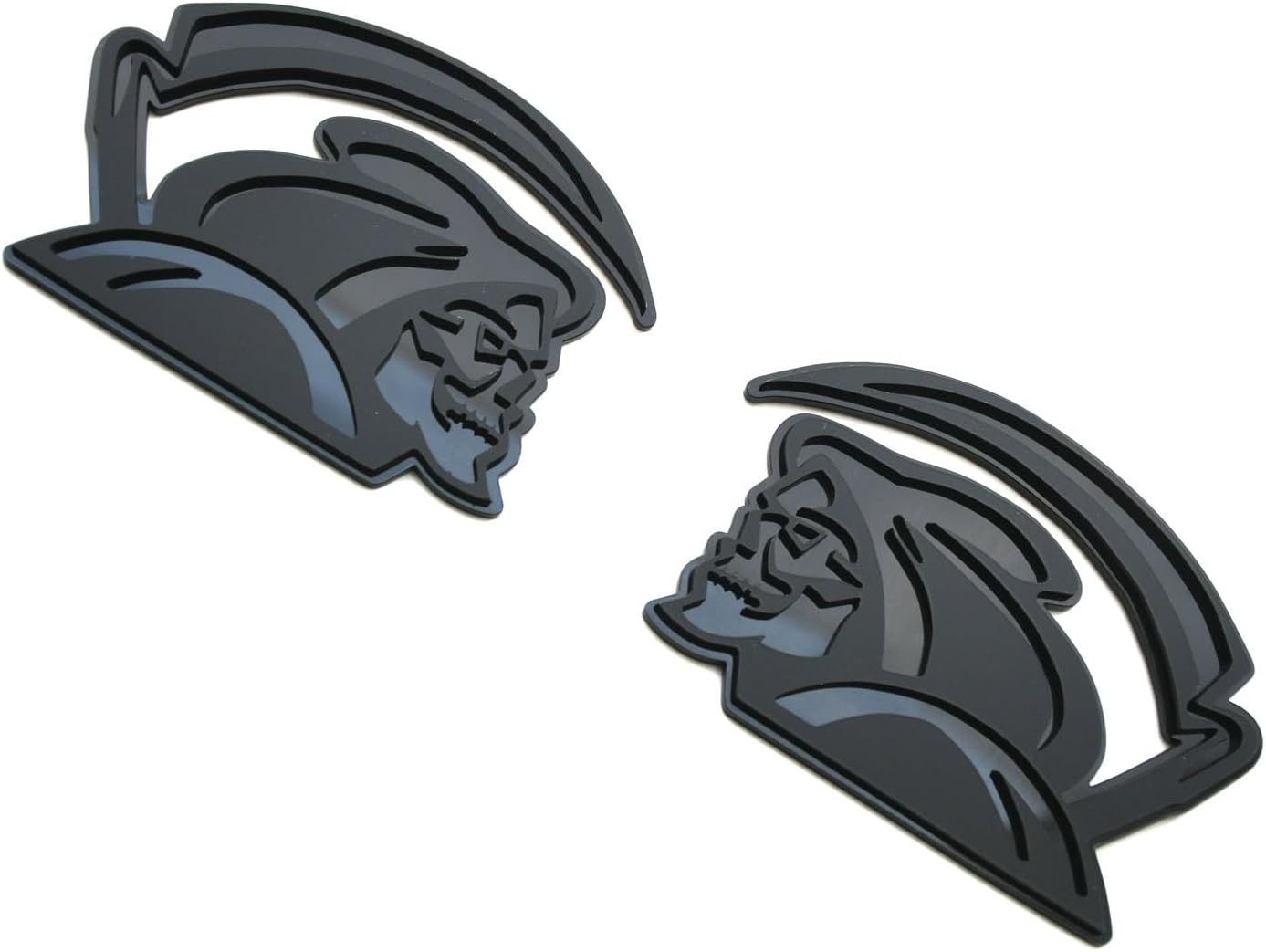 2 Pack Custom Reaper Emblem Badge 3DBadge Sticker Decal with Tape Replacement for Cars, Trucks, Motorcycles, Boats & Laptops New (Matte)
