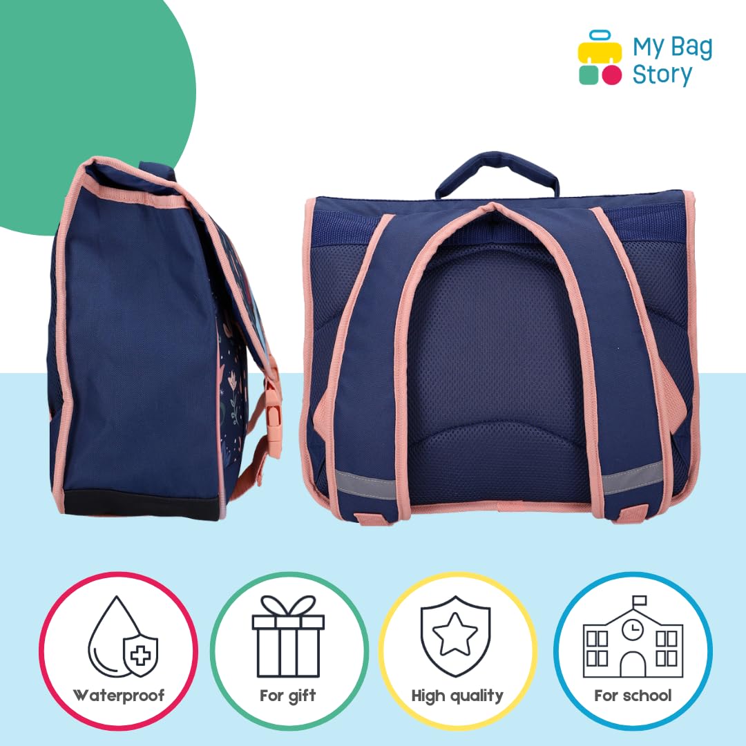 mybagstory - Cartable La Reine des Neiges Fille Bleu 33x12x38 cm