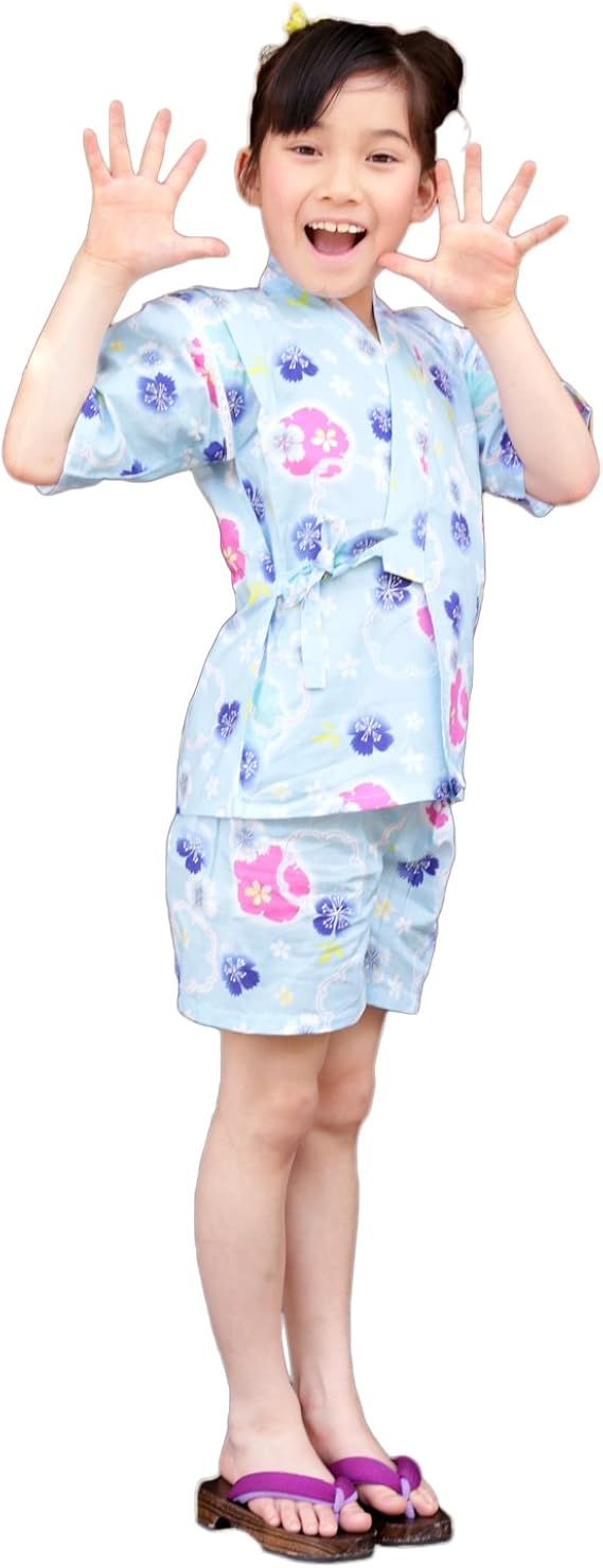 Amazon 青地になでしこ 女の子用 日本製染め ここち 甚平 着物 浴衣 通販 Amazon 青地になでしこ 女の子用 日本製染め ここち 甚平 着物 浴衣 通販