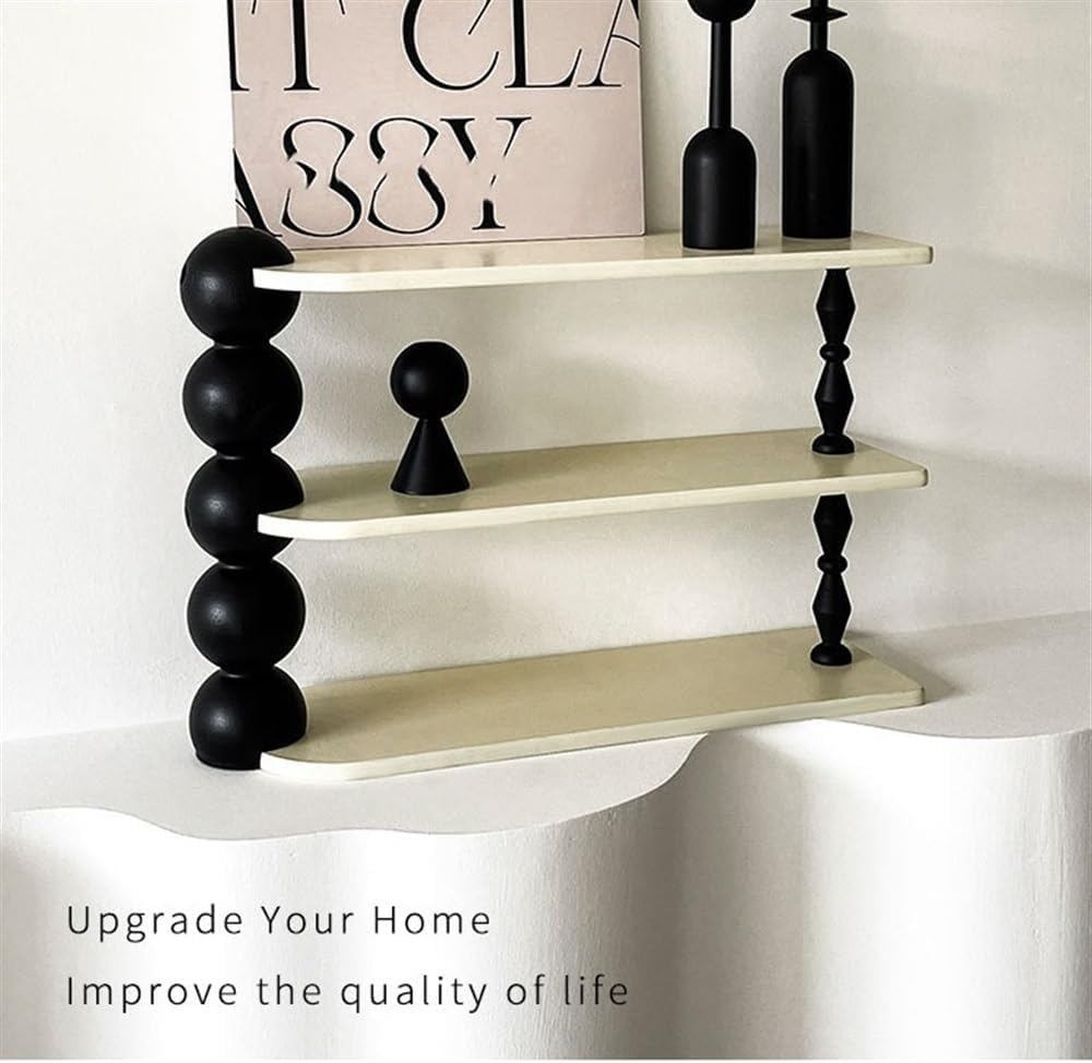2-Tier Coffee Cup Holder for Countertop, Modern Display Stand, Storage Rack with Solid Wood Pillars