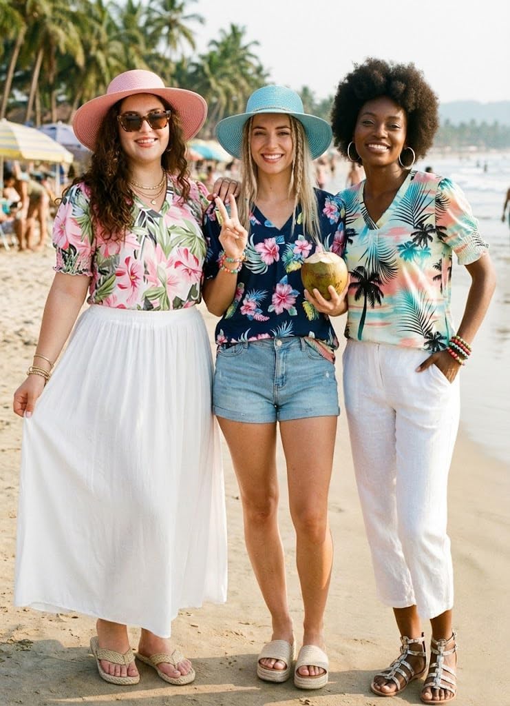 ZXZY Women Ruffle Short Sleeve Pleated V Neck Floral Print Hawaiian Shirts Blouse Tops - Image 7