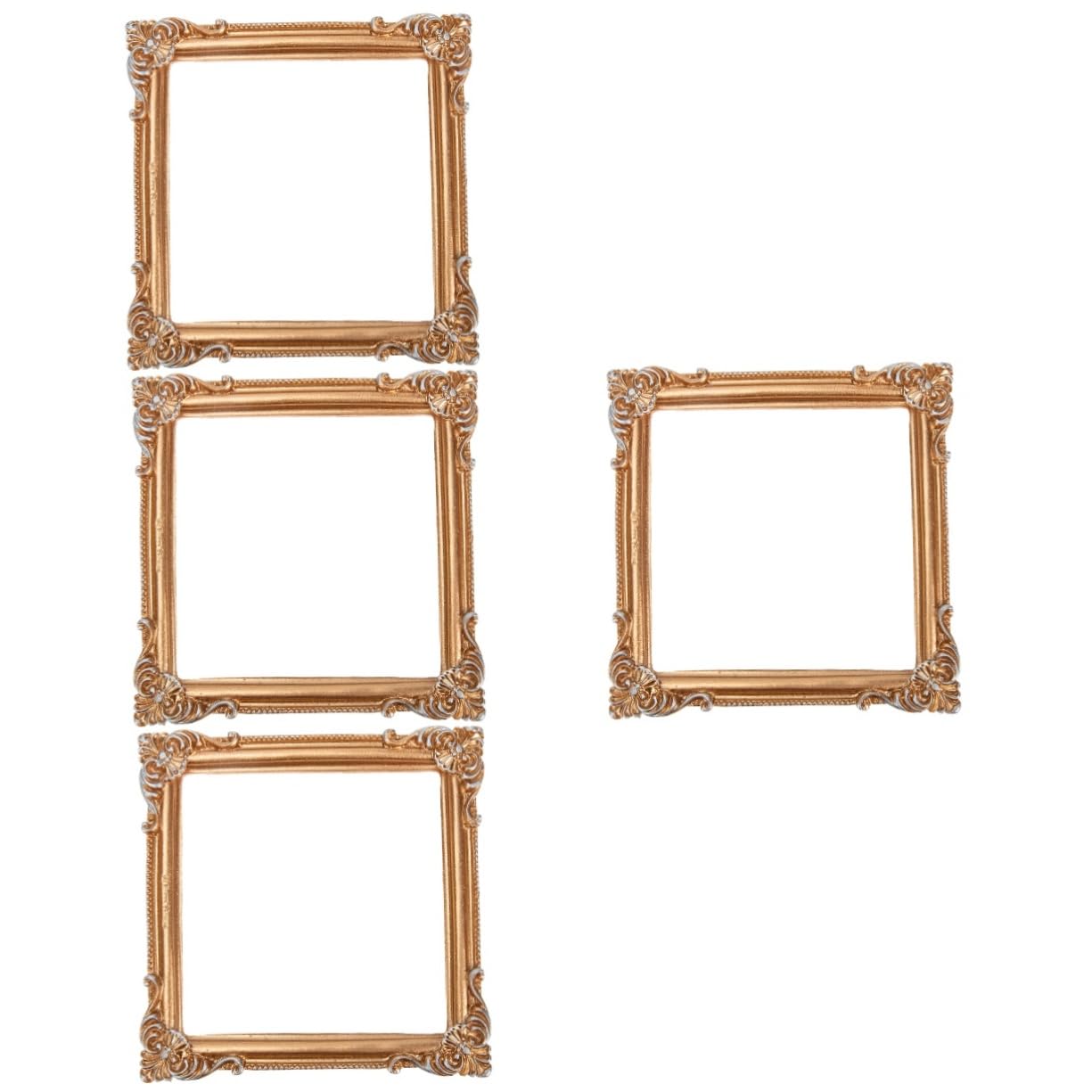 Cadres photo rétro en résine premium lot de 4 pour décors et bijoux de prestige
