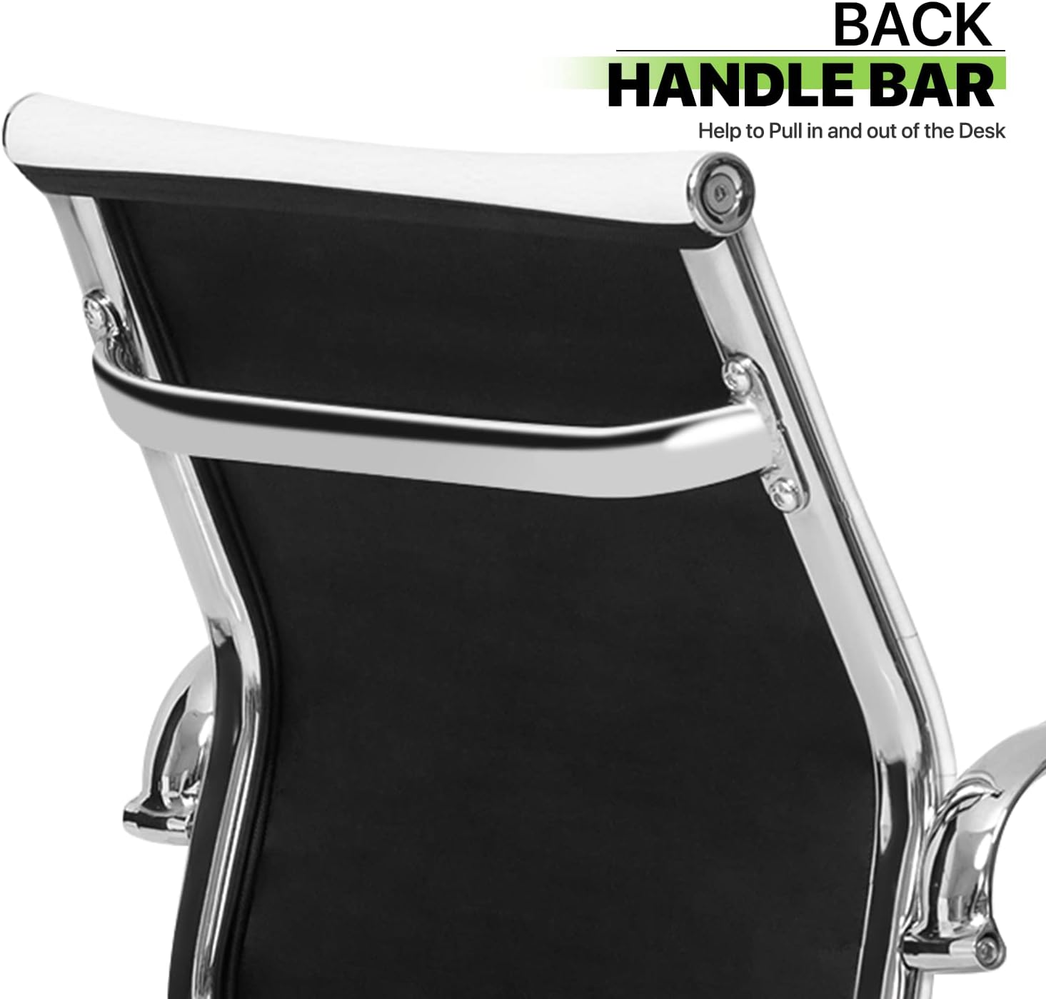 Magshion Conference Chair Heavy Duty Reception Chair No Wheels Mid-Back Sled Base Office Guest Chairs in PU Leather for Waiting Room, White