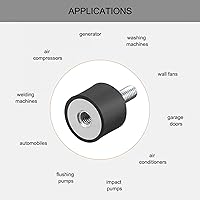 Vista 4 de uxcell Soportes de goma M6 macho hembra, 1 amortiguador, para generador de motor, compresor de garaje, bomba de ósmosis inversa, generador de aire