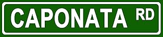 Makoroni - CAPONATA Foods Aluminum Metal 4x18 inc. Decorative Street and Room Sign