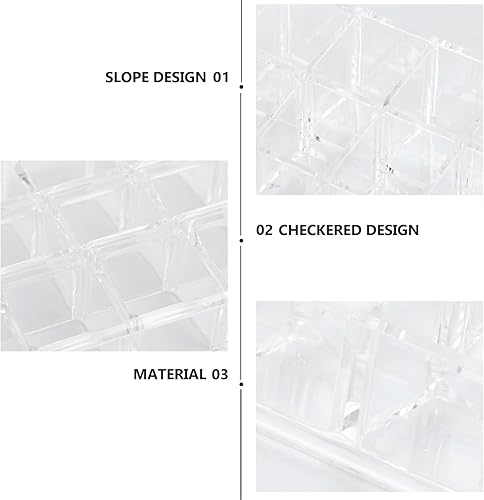 Miniatura 8 de NIYANGLE Acrylic Lipstick Holder 24-Grid Makeup Organizer Storage Case for Lip Gloss and Nail Polish Desktop Cosmetic Display Box