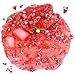 Watermelon Clear Slime Red Jelly Cube Crunchy Crystal Slime with Glitters Add Ins, Stretchy Premade Water Slime Scented DIY Bubble Slime Kids Birthday Party Favors, Big Slime for Girls Boys 7OZ 200ML