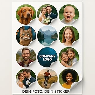 Dein Bild als Aufkleber – Personalisierte Foto Sticker zum Selbstgestalten | Viele Formen, Größen & Designs | Hochwertiger Druck, langlebig & wasserabweisend