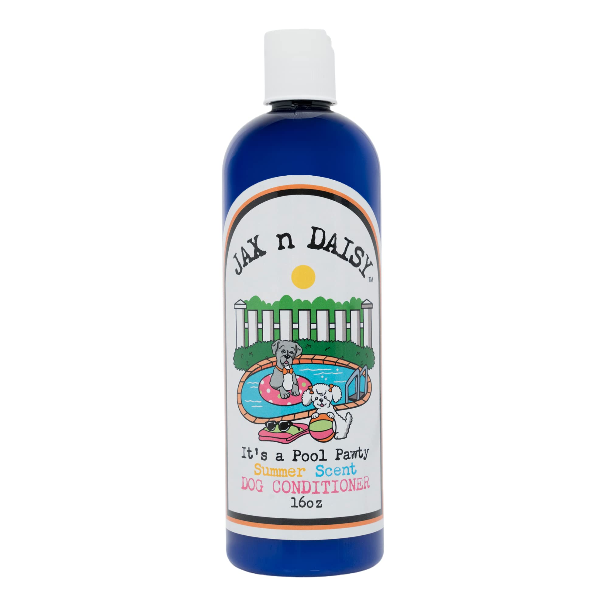 Jax n Daisy it s a Pool Pawty Summer Scent Dog Conditioner Essential Oil Conditioner for Dogs Gentle Dog Hair Cruelty Free Vegan Fur Made in The USA 16oz