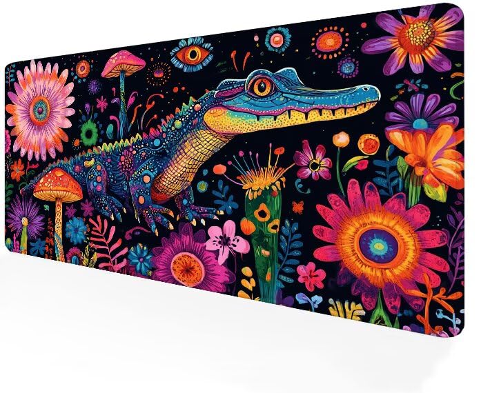 Grand tapis de souris animal fleur G1-742 comme accessoire bureau travail et gaming