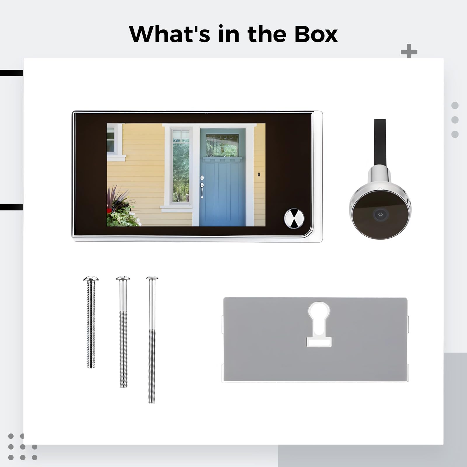 Campanello digitale con display LCD per porta di appartamento, telecamera spioncino con telecamera IR grandangolare, funzionamento a batteria, facile installazione, ideale per condizioni di
