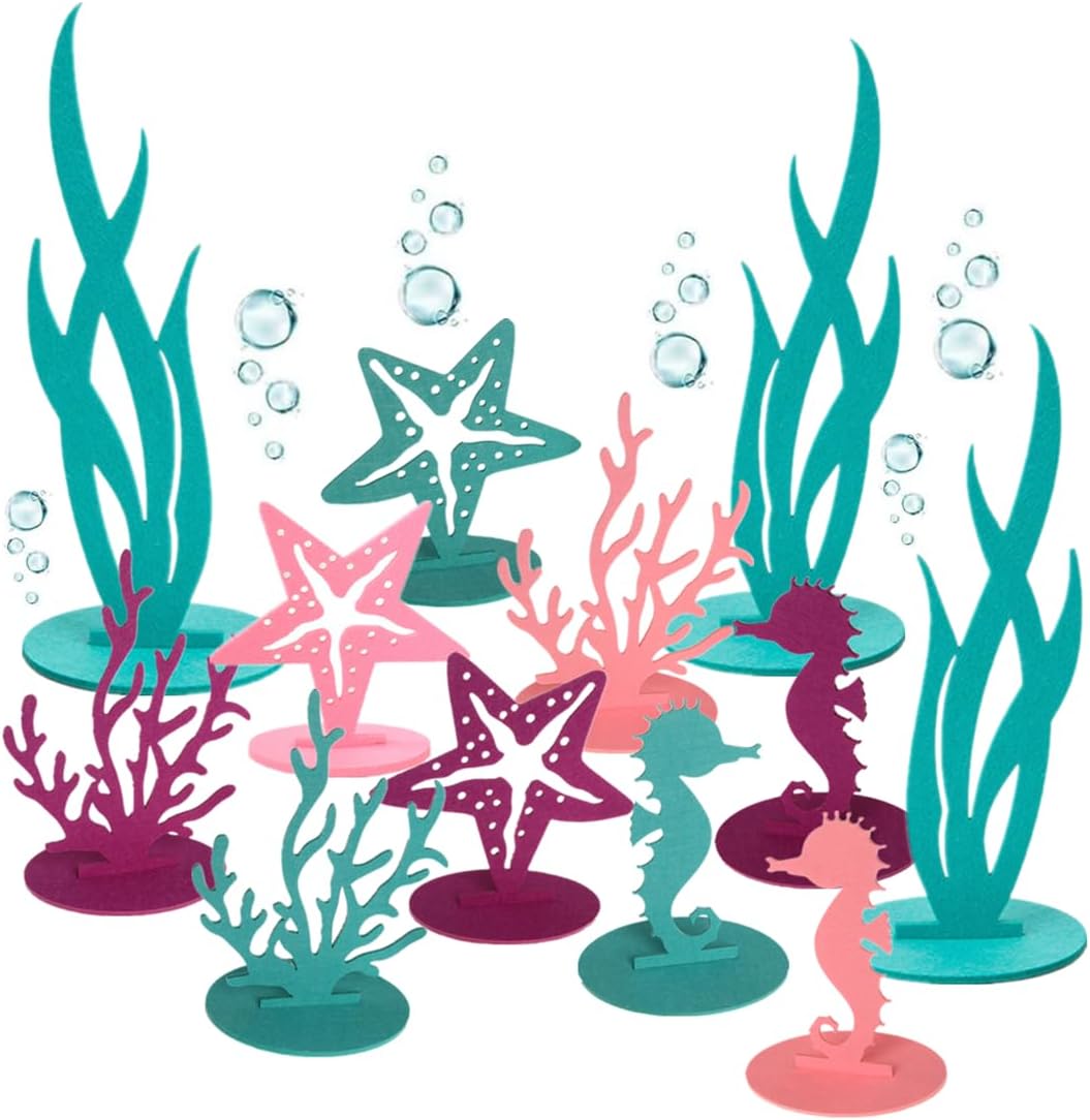 MoonBrush Mermaid Party Felt Decorations | DIY Coral Table Centerpieces For Birthday Parties
