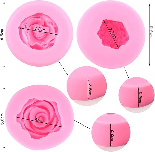 Miniatura 4 de ZiXiang Bloom 3D Rose Flower Fondant Moldes de silicona para pastel de chocolate, jabón, caramelo, pastelería, vela, postre, decoración de pasteles,