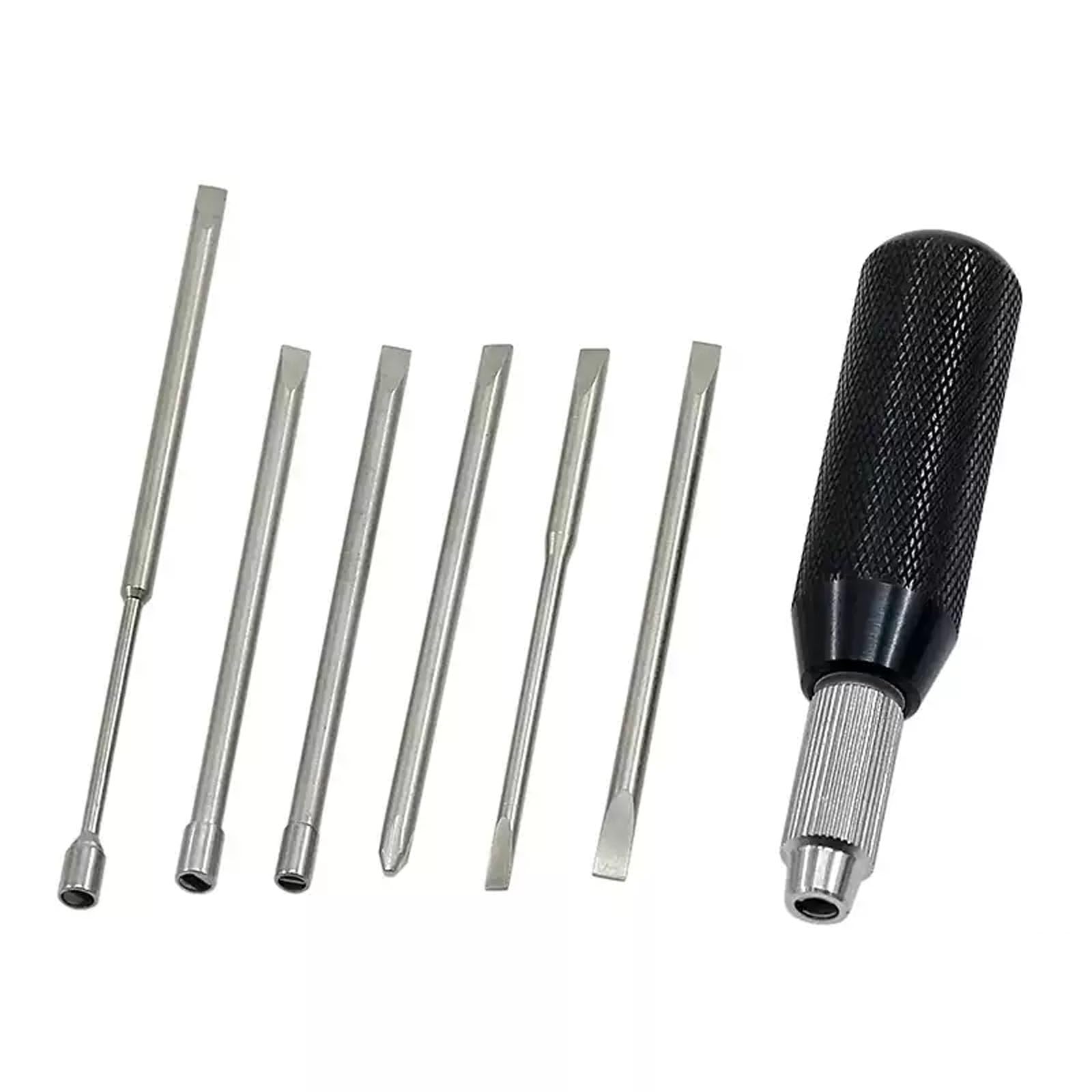 HKFGSHOP 7 Piece Piano Regulating Tool Set, Piano Tuning Tools With Handle And 6 Interchangeable Tips, For Grand Piano Action Regulation, Trained Piano Technicians