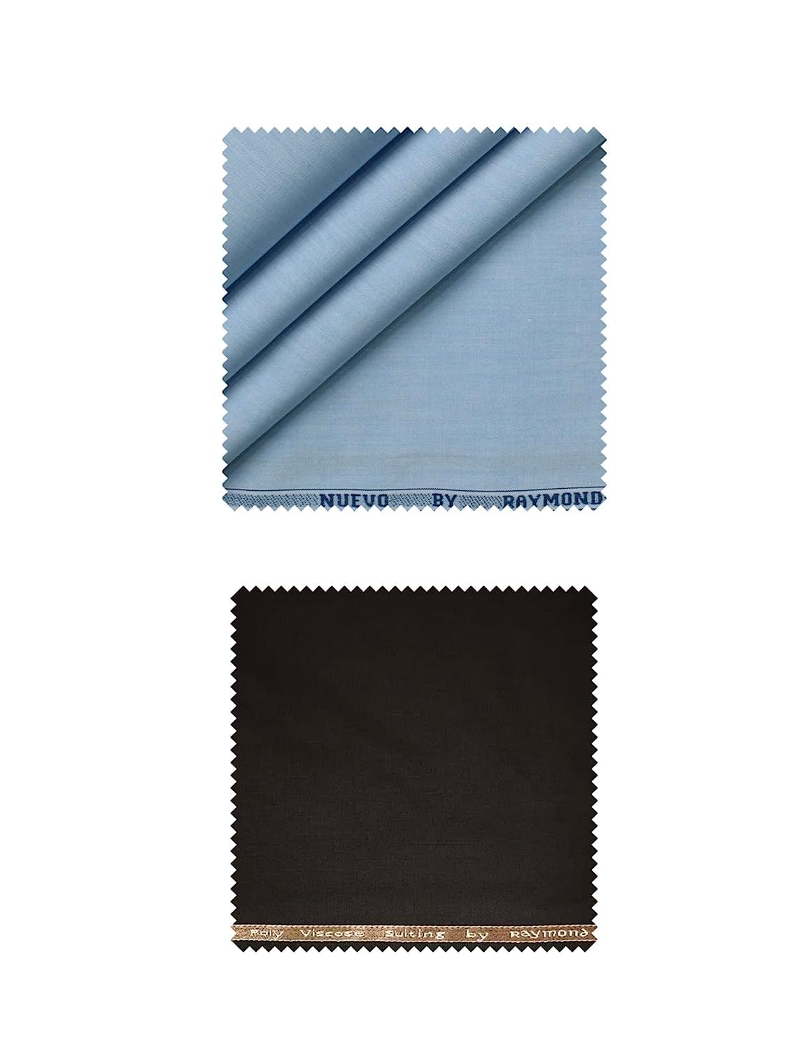 raymond Polyviscose Trouser- 100% Cotton Shirt Fabric Combo Box (Unstitched, All Weather Fabric, (BROWN PANT + BLUE SHIRT)-picture-27