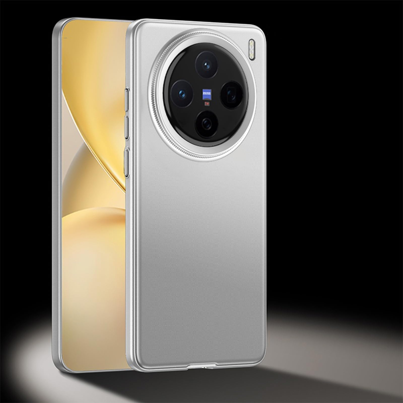 TIANYUE Compatible with vivo X200 Pro mini, Liquid Silicone Slim Shockproof Cover Case for vivo X200 Pro mini-Silver Case