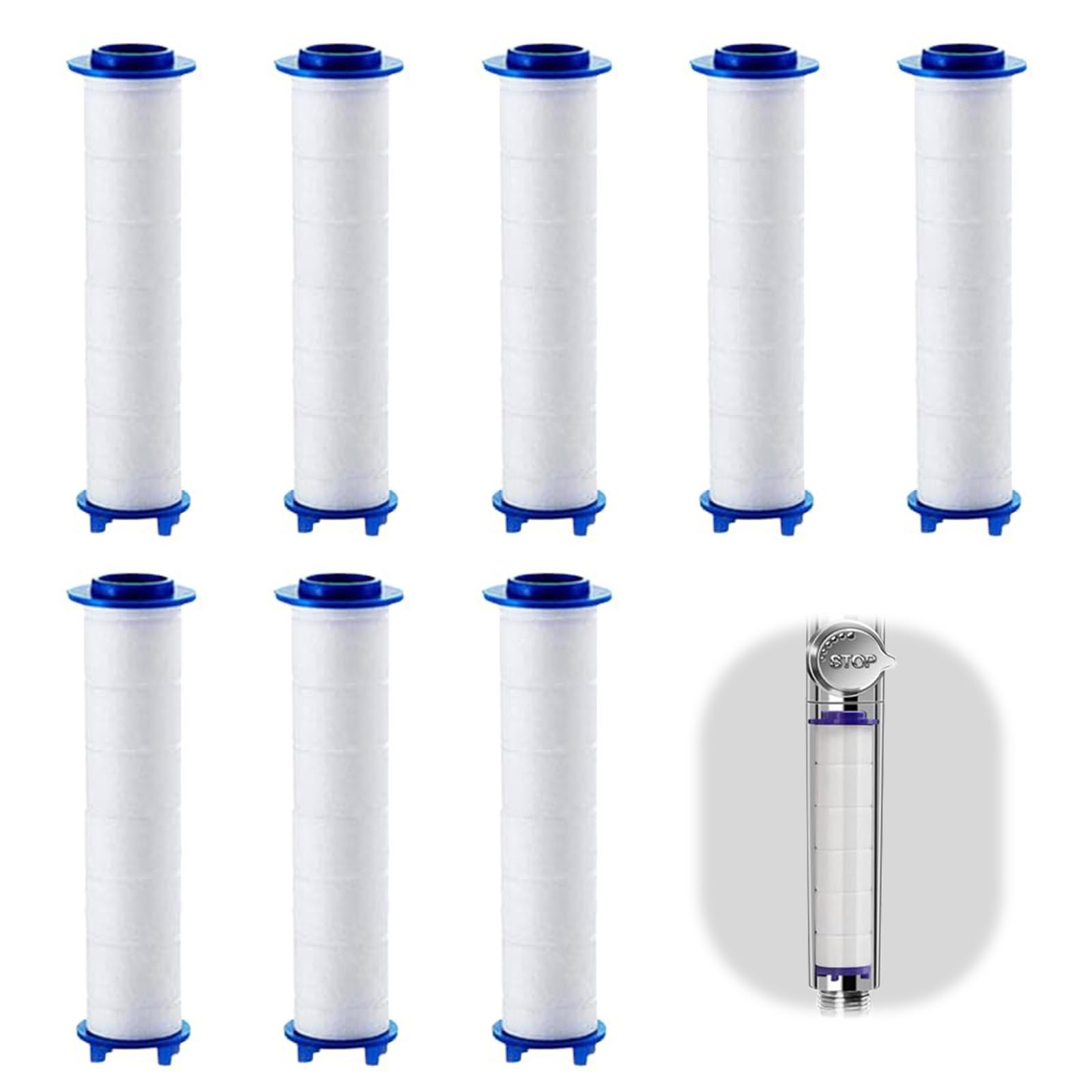Filtri Doccia In Cotone PP - Set 8 Pezzi Per Purificare Acqua E Ridurre Calcare - Foto 5