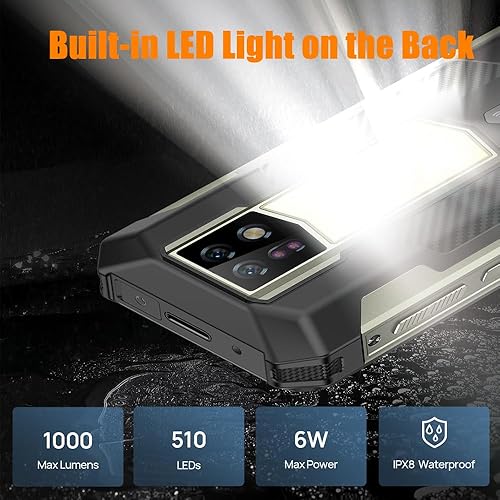 Miniatura 4 de Ulefone Armor 24 - Teléfono resistente desbloqueado, batería grande de 22000 mAh 66 W, 24 GB+256 GB Android 13 teléfono inteligente impermeable,