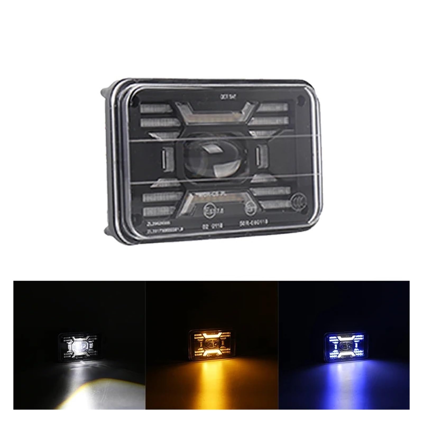 Pour Suzuki DRZ 1 Pièces DOT Noir Moto DRL Lampe 4X6 Phare LED Phare Universel Moto