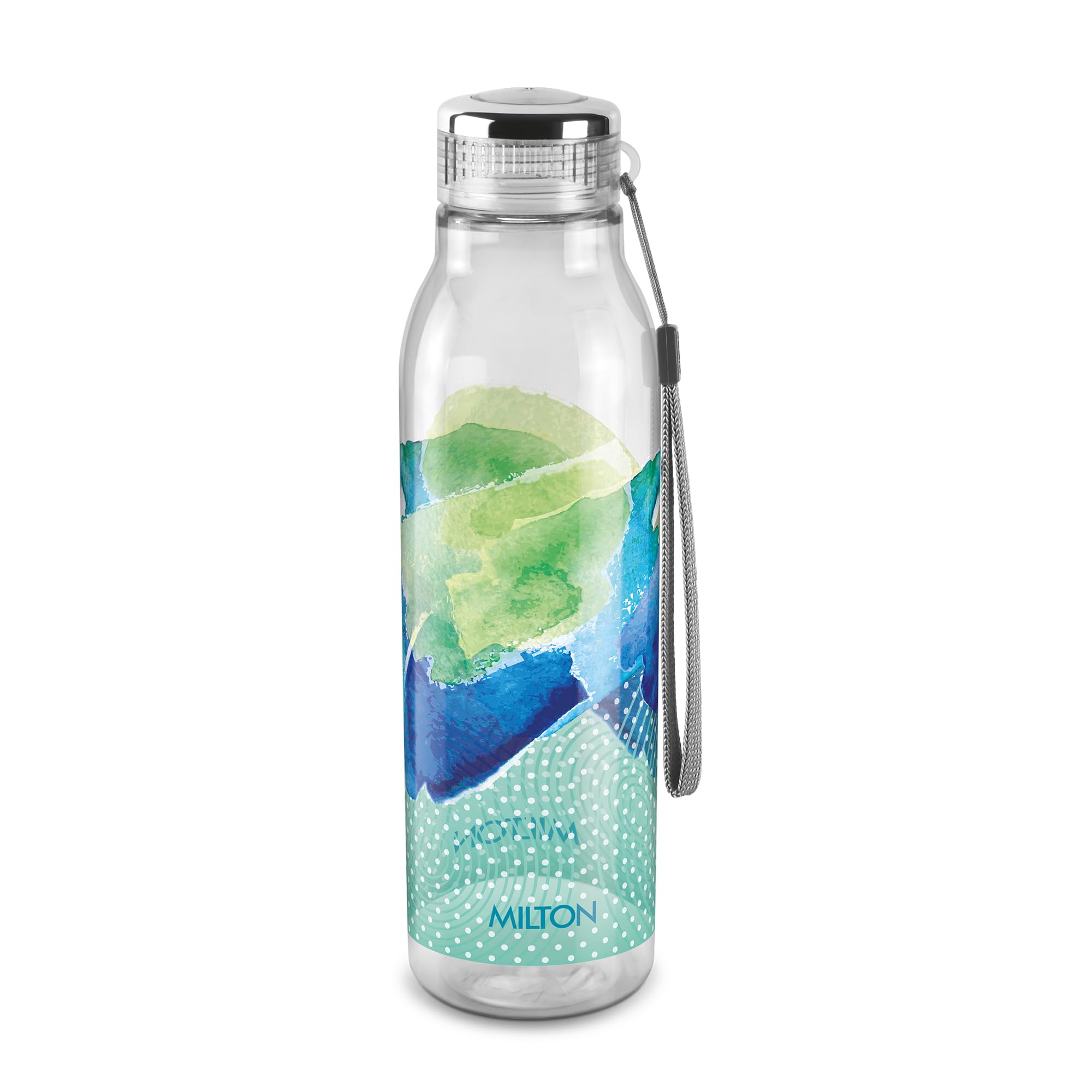 MILTON Helix 1000 Water Bottle, 1 Litre, Reusable Plastic Fridge Bottle, BPA Free and Leak Proof Bottles for Travel, Work, Pack of 1, Green