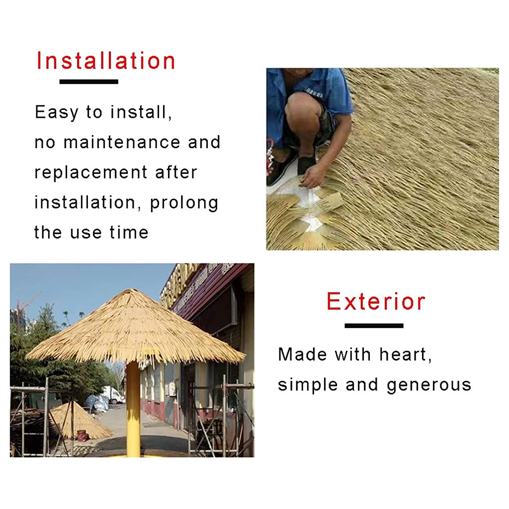 Kunstmatige Rieten Roll 0,5 M X 20m - Uv -resistent Synthetisch Gras Rieten Voor Tuin Dakbedekking, Tiki Hutten, Landschapsarchitectuur - Waterdichte En Realistische Bu(Size:0.5 * 3m,Color:grijs