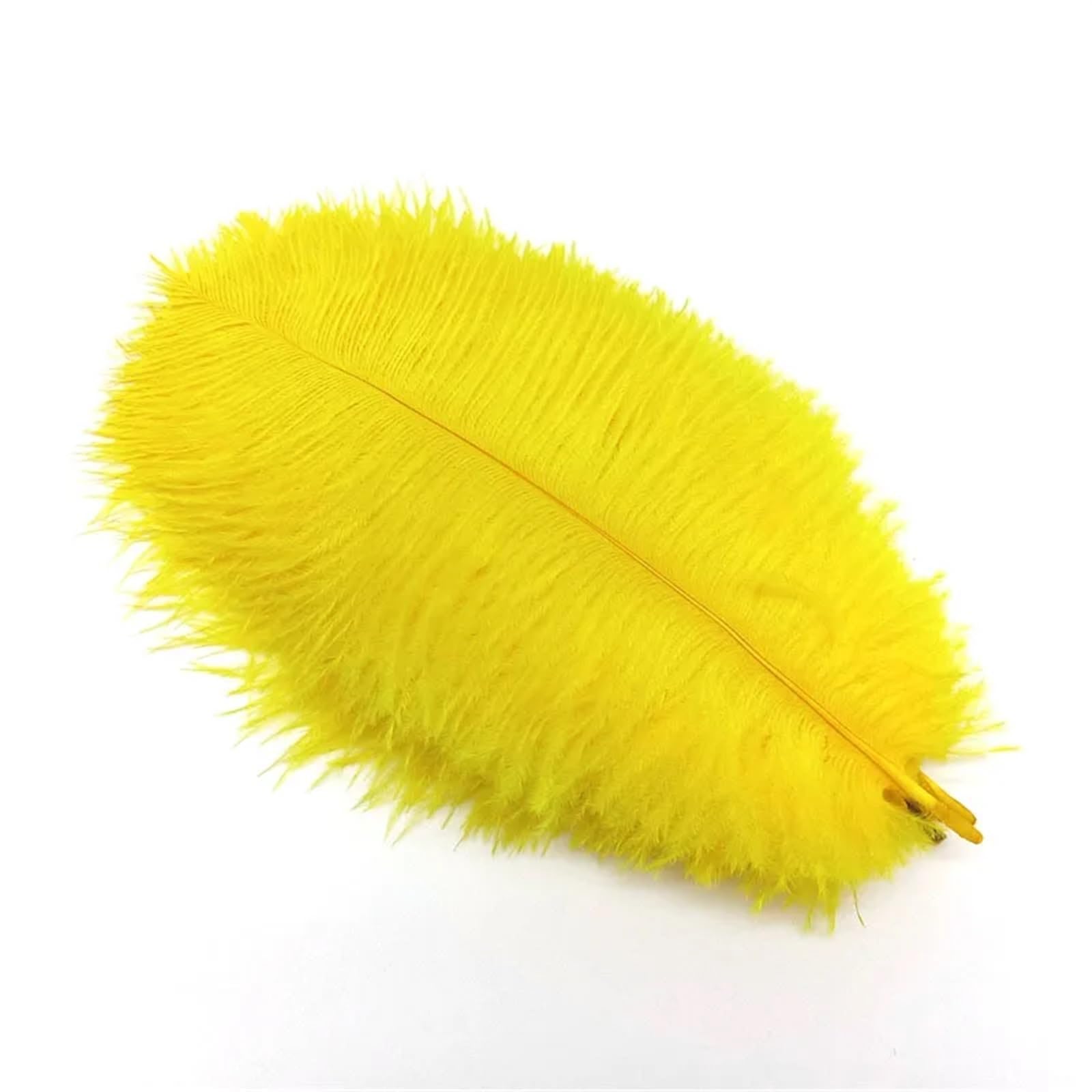 Ostrich Feathers 10Pcs Ostrich Feathers for Jewelry Making Plume DIY Dream Catcher Decorations Vase Needlework Craft Supplies Wedding Accessories(Yellow Feathers)