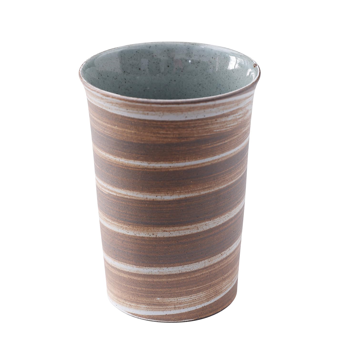 Bafnsiji Wabi-Sabi Ceramic Tumbler, Rustic Handmade Coffee & Tea Cup