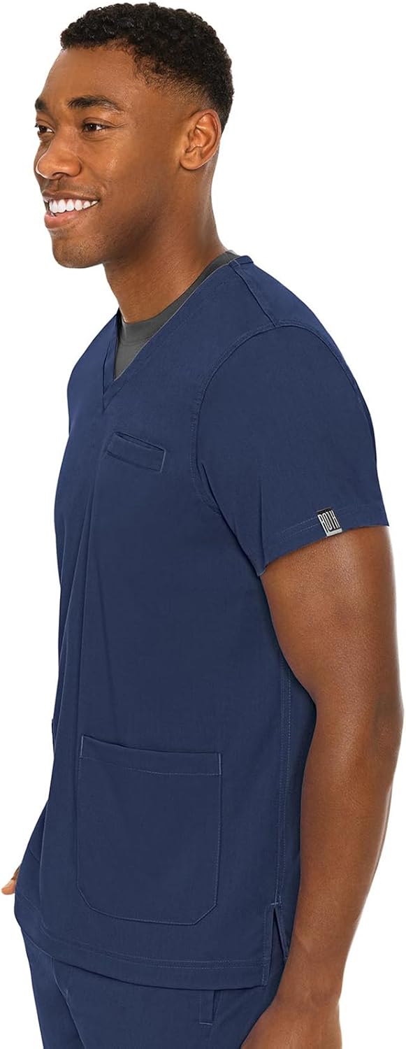 Med Couture Men's Scrub Top Wescott with 3 Pockets & 2-Way Stretch and Ultra Soft Fabric - MC7477 - Image 5