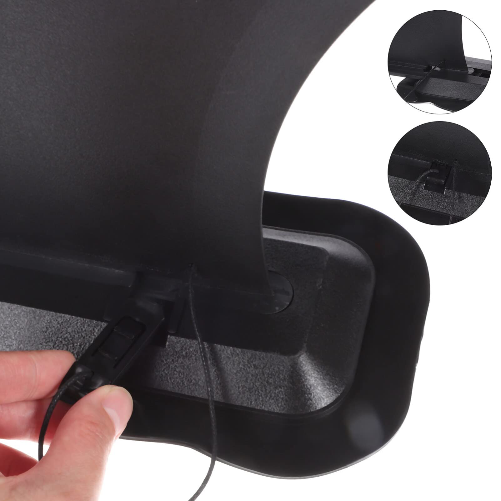 BESPORTBLE Aileron de Kayak Amovible 3 Pièces en PVC Noir pour Navigation