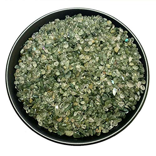 50 g di Quarzo Verde Naturale, Ghiaia rutilata, Cristallo, Adatto for la Decorazione di acquari, Pietra Naturale Raccolta domiciliare