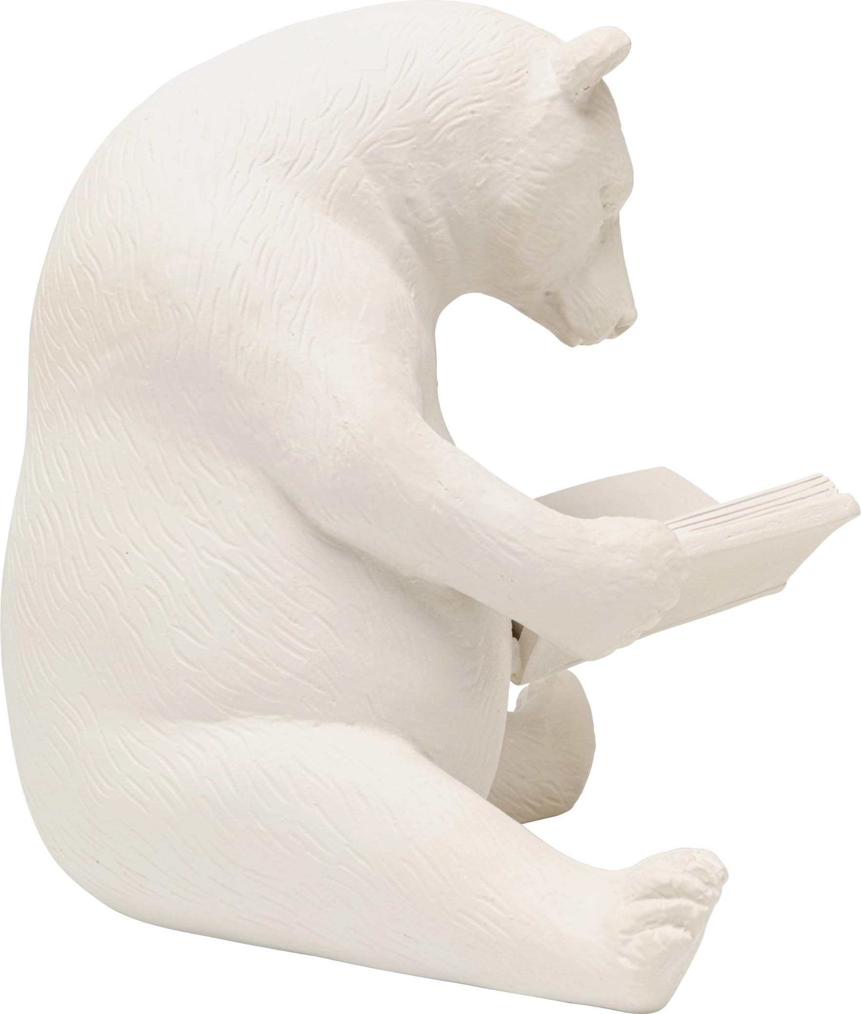 Kare Figurine décorative Design Reading Bears - Grège - Accessoire de Maison - Motif Ours - Fait à la Main - 18 x 20 x 16 cm (H x l x P)